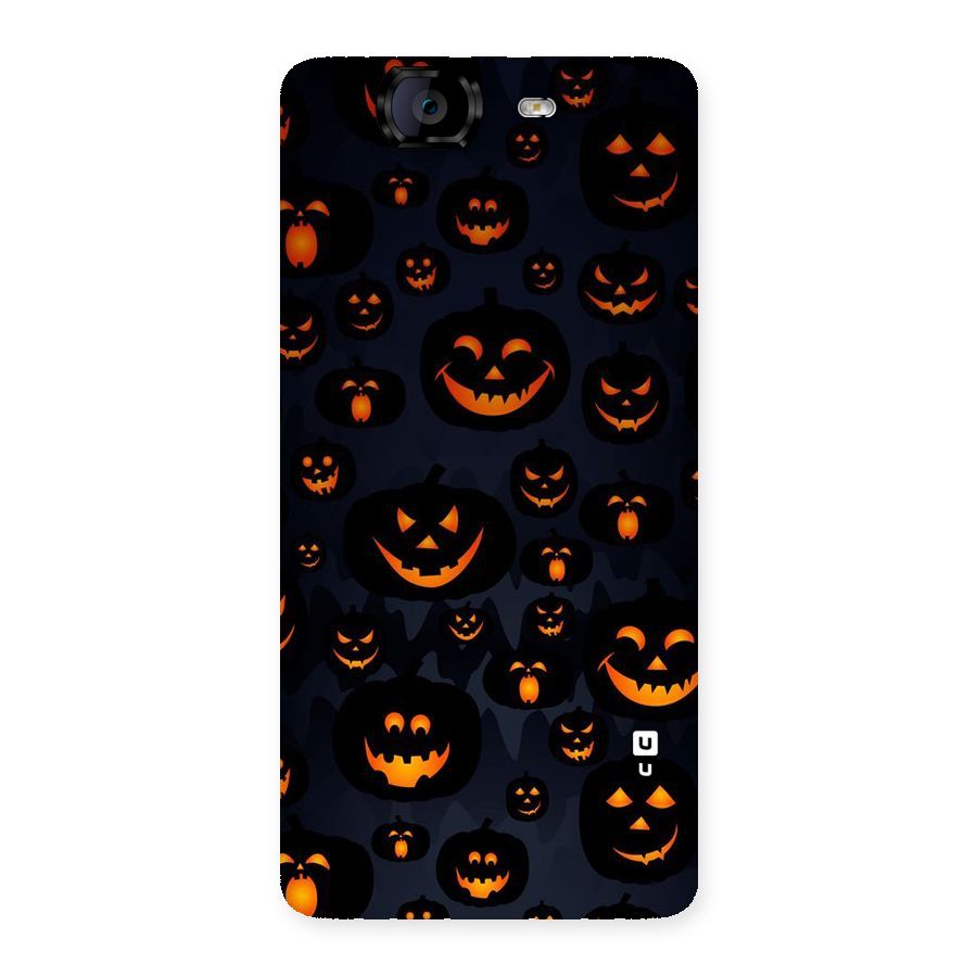 Pumpkin Smile Pattern Back Case for Canvas Knight A350
