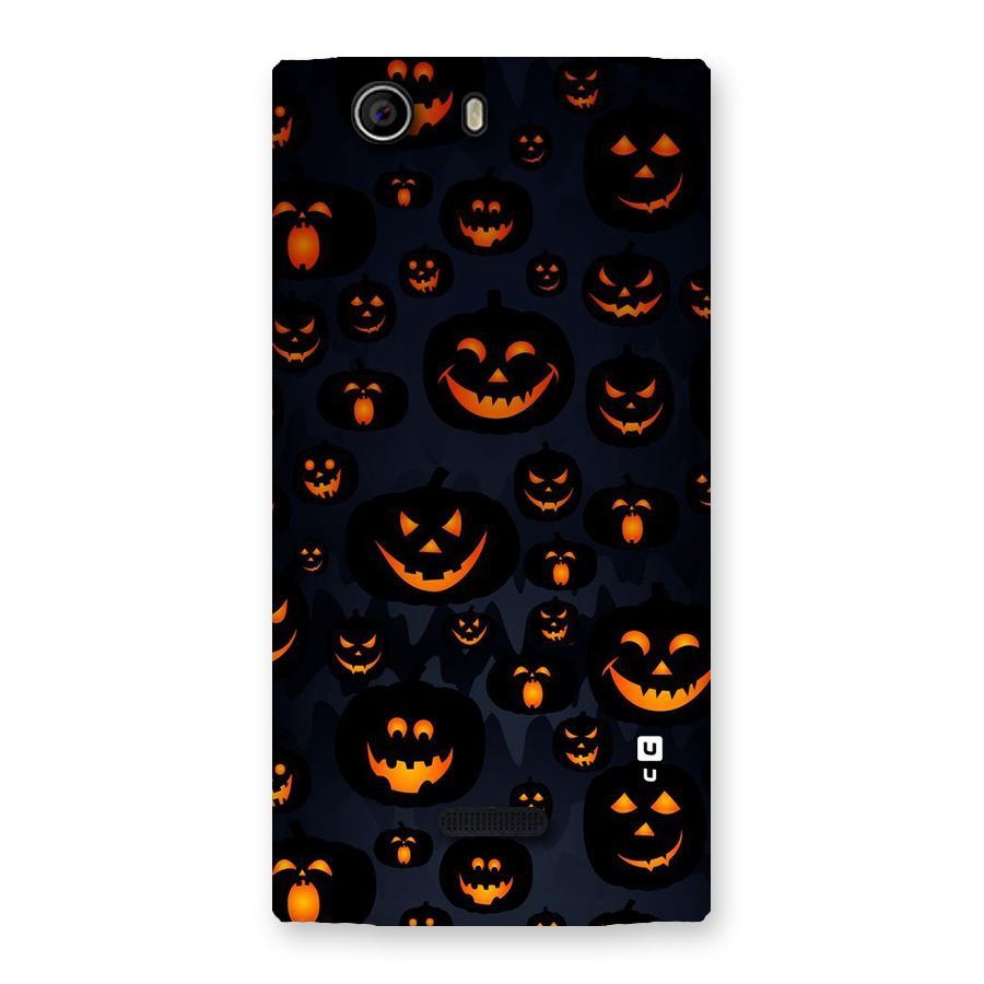 Pumpkin Smile Pattern Back Case for Canvas Nitro 2 E311