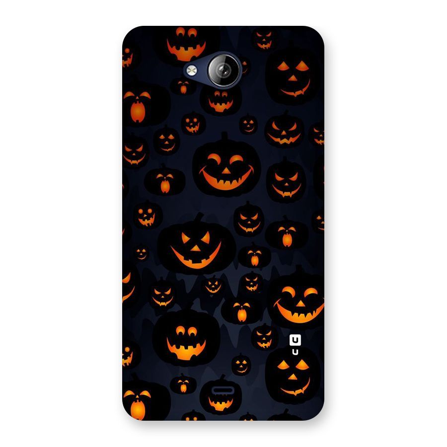 Pumpkin Smile Pattern Back Case for Canvas Play Q355
