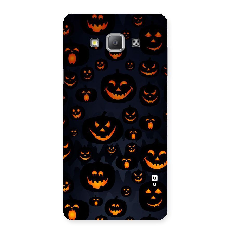 Pumpkin Smile Pattern Back Case for Galaxy A7