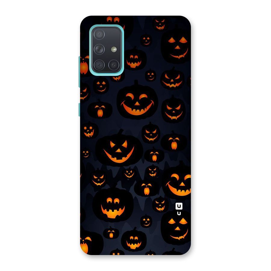 Pumpkin Smile Pattern Back Case for Galaxy A71