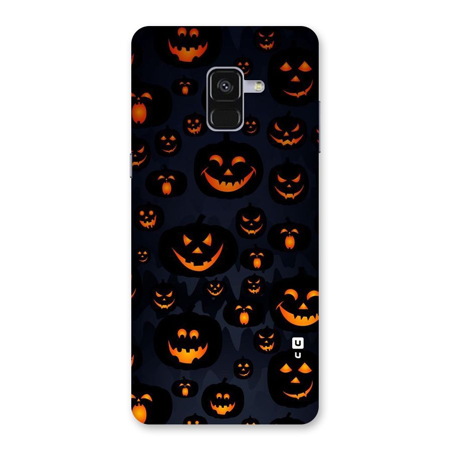 Pumpkin Smile Pattern Back Case for Galaxy A8 Plus