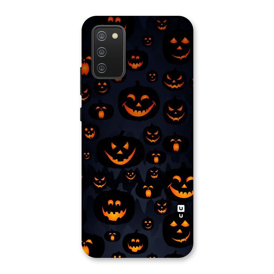 Pumpkin Smile Pattern Back Case for Galaxy M02s