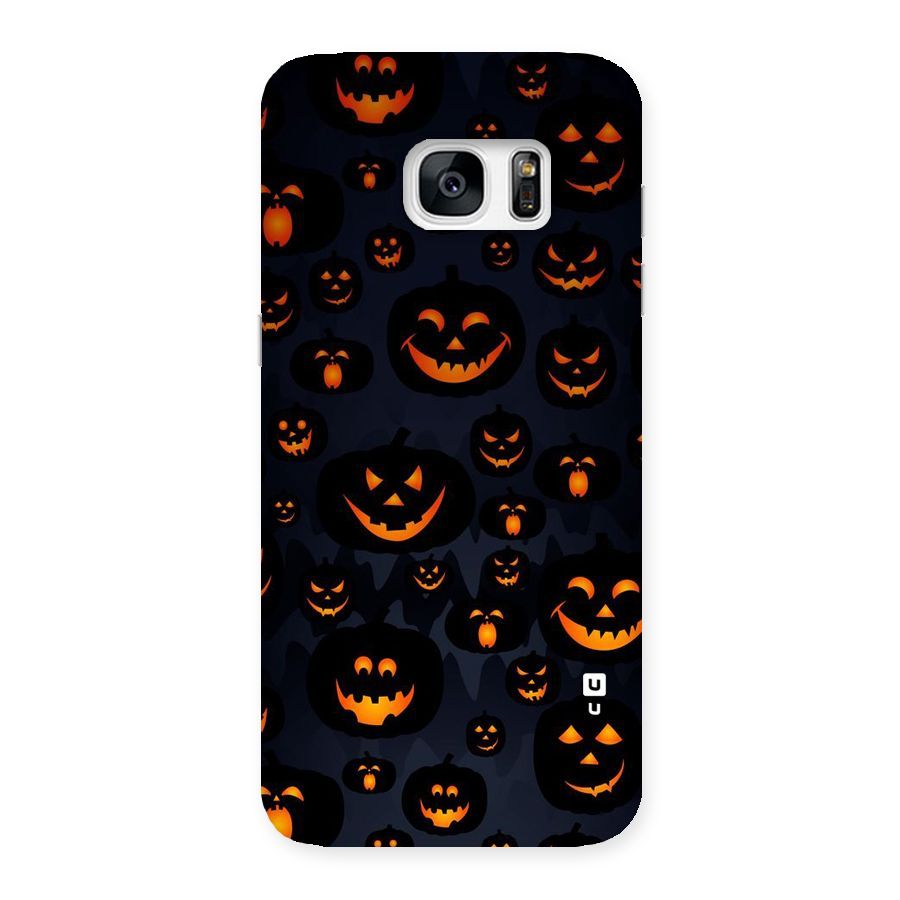 Pumpkin Smile Pattern Back Case for Galaxy S7 Edge
