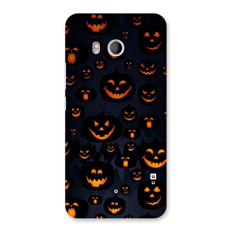 Pumpkin Smile Pattern Back Case for HTC U11