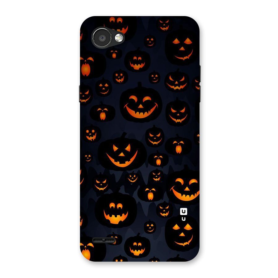 Pumpkin Smile Pattern Back Case for LG Q6