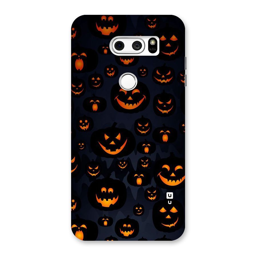 Pumpkin Smile Pattern Back Case for LG V30