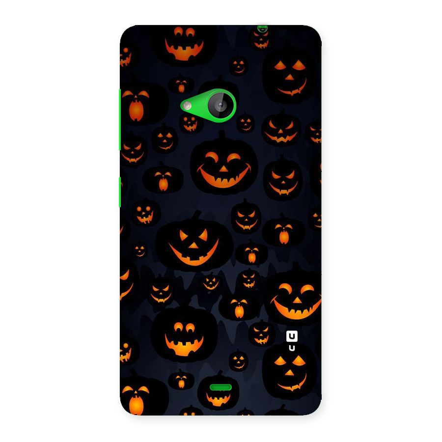 Pumpkin Smile Pattern Back Case for Lumia 535