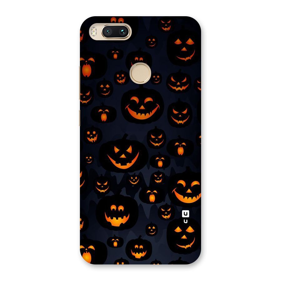 Pumpkin Smile Pattern Back Case for Mi A1