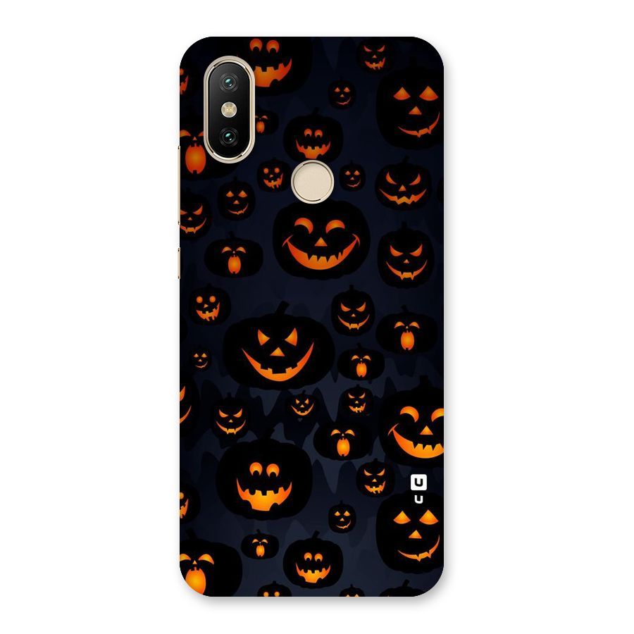 Pumpkin Smile Pattern Back Case for Mi A2