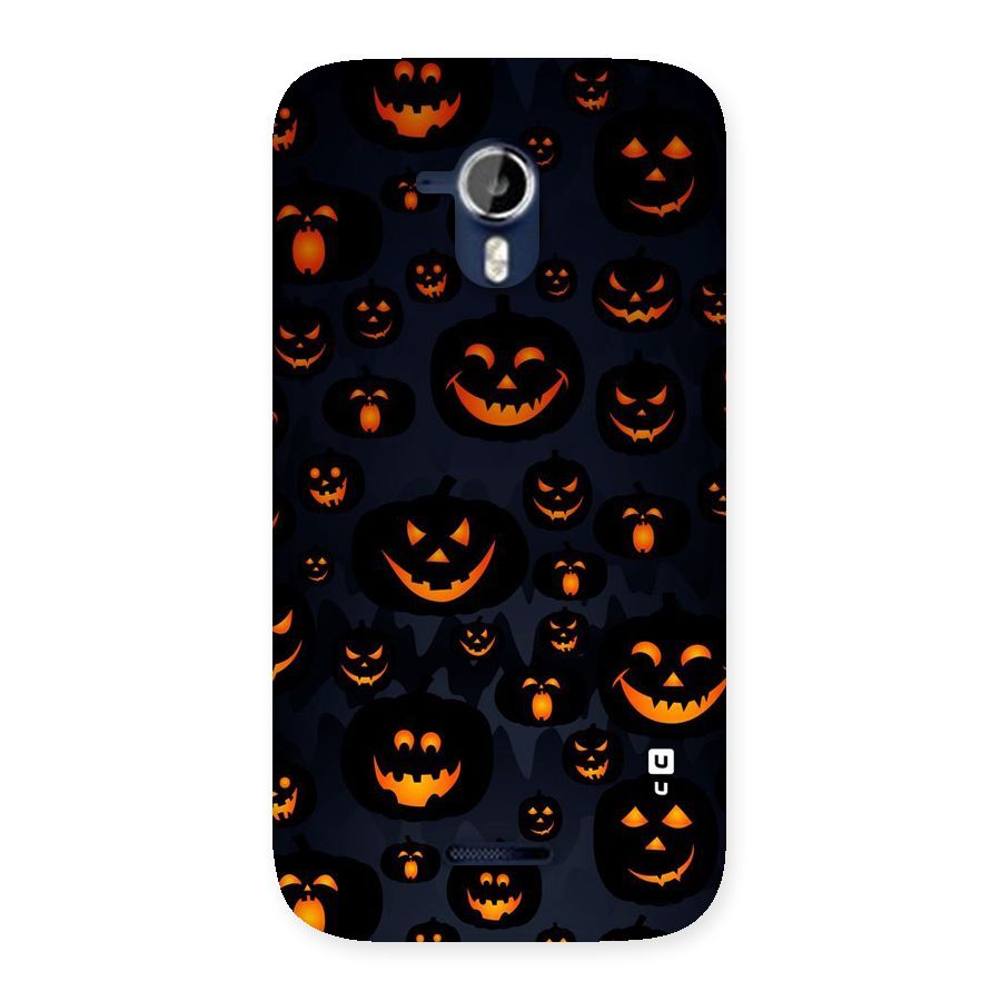 Pumpkin Smile Pattern Back Case for Micromax Canvas Magnus A117