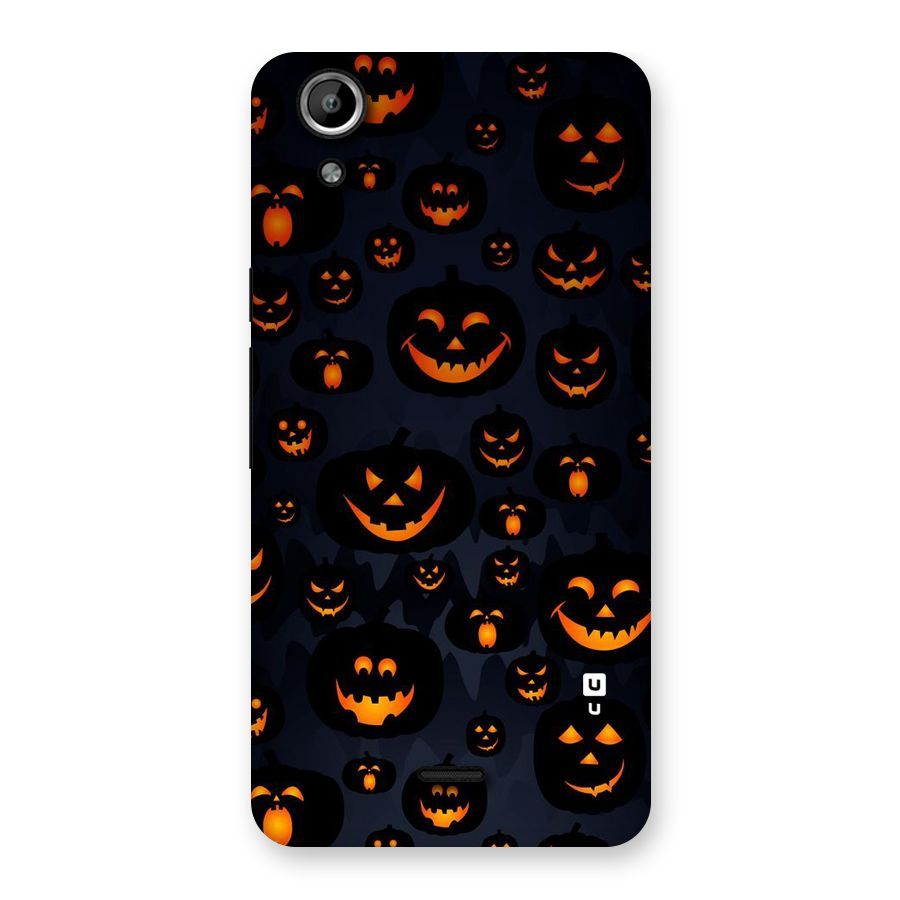 Pumpkin Smile Pattern Back Case for Micromax Canvas Selfie Lens Q345