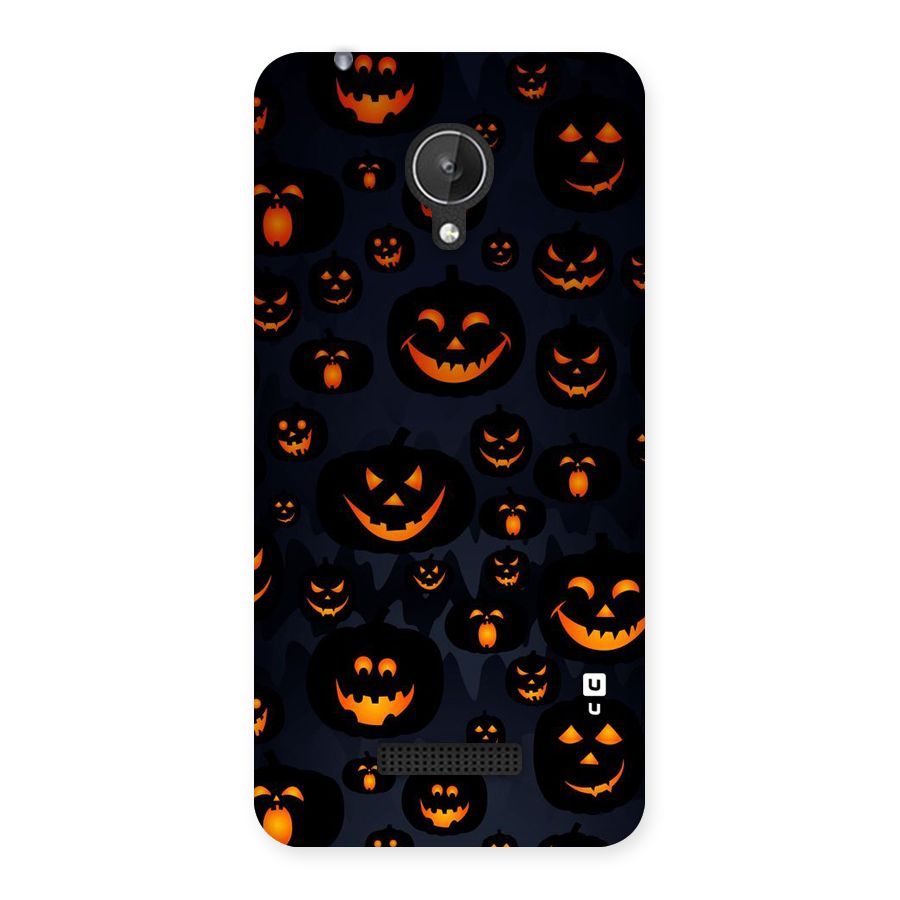 Pumpkin Smile Pattern Back Case for Micromax Canvas Spark Q380