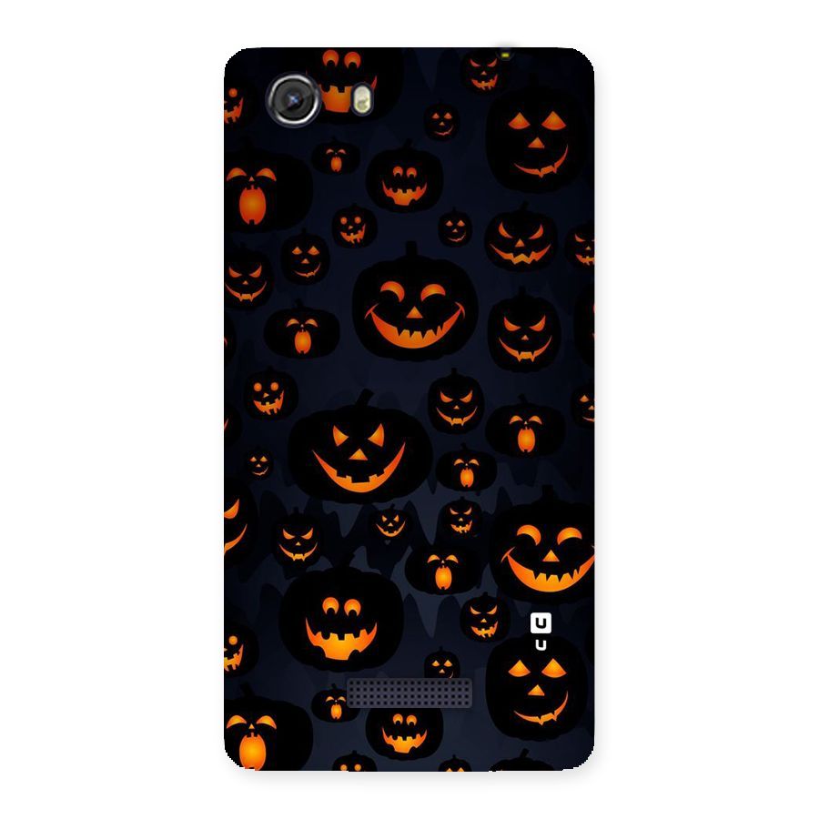 Pumpkin Smile Pattern Back Case for Micromax Unite 3