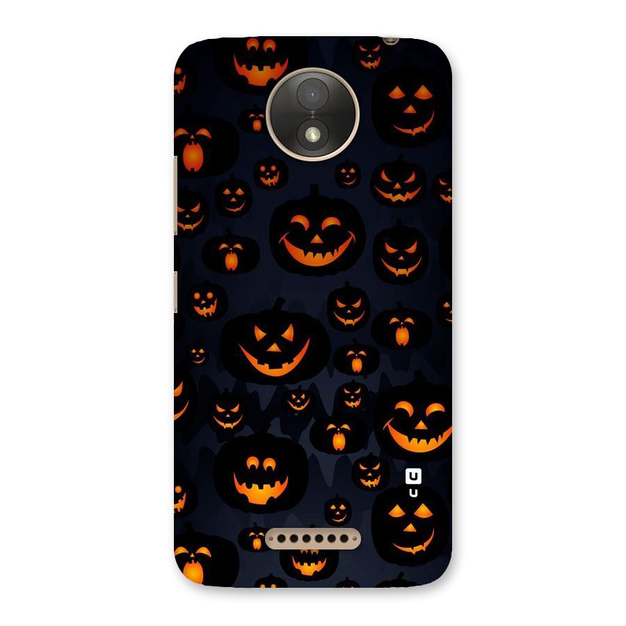 Pumpkin Smile Pattern Back Case for Moto C Plus