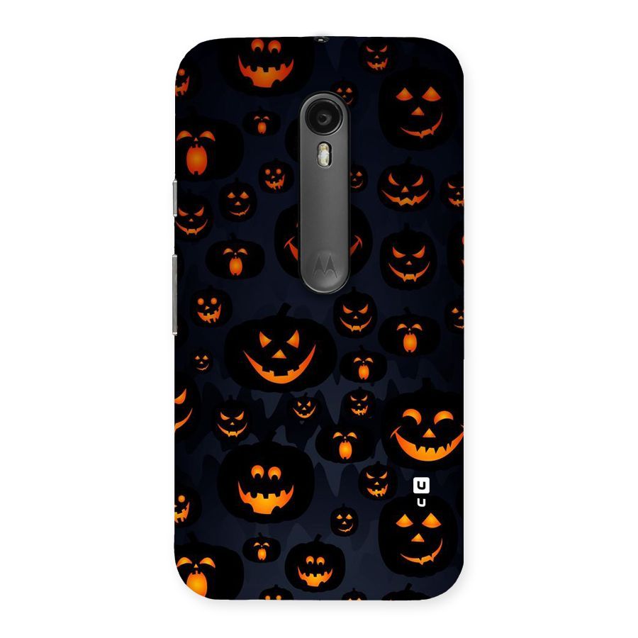 Pumpkin Smile Pattern Back Case for Moto G3