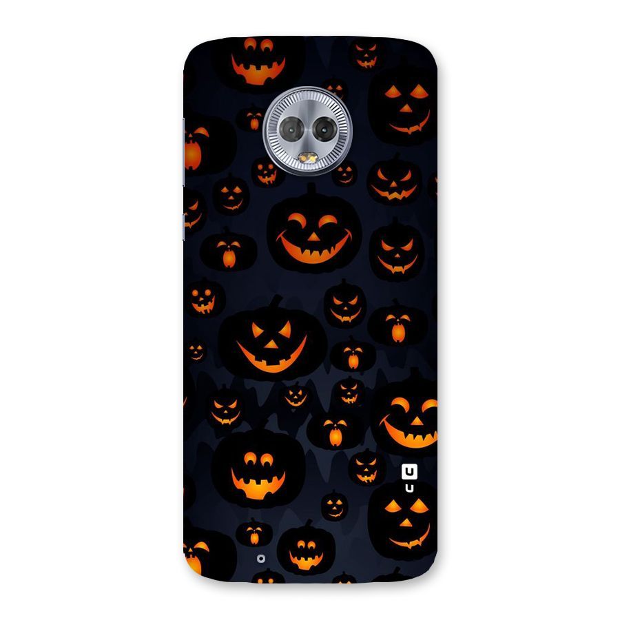 Pumpkin Smile Pattern Back Case for Moto G6