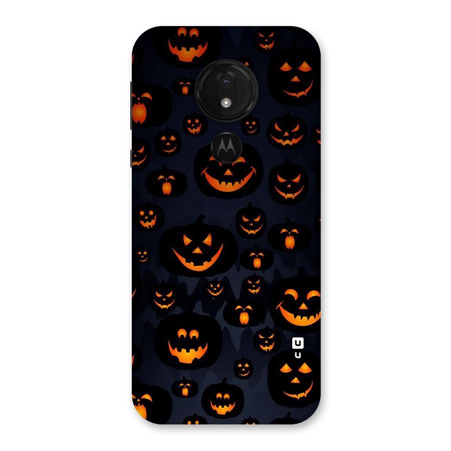 Pumpkin Smile Pattern Back Case for Moto G7 Power