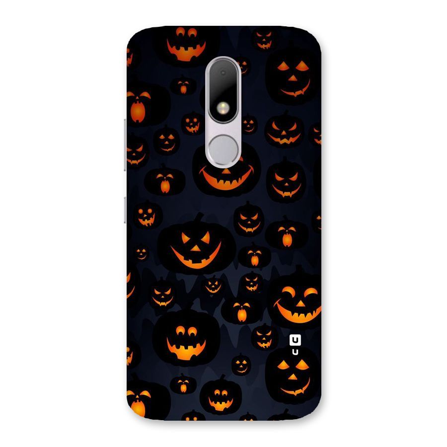 Pumpkin Smile Pattern Back Case for Moto M