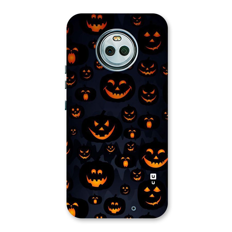 Pumpkin Smile Pattern Back Case for Moto X4