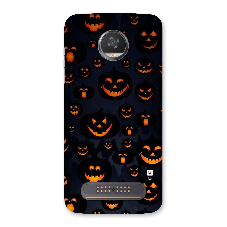 Pumpkin Smile Pattern Back Case for Moto Z2 Play