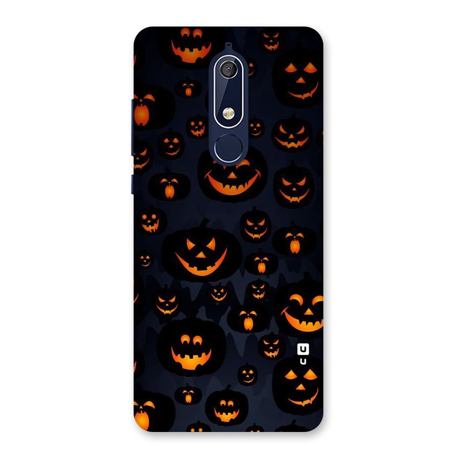 Pumpkin Smile Pattern Back Case for Nokia 5.1