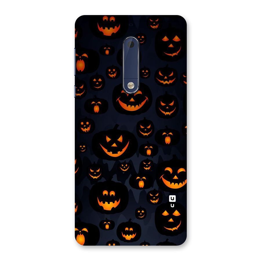 Pumpkin Smile Pattern Back Case for Nokia 5