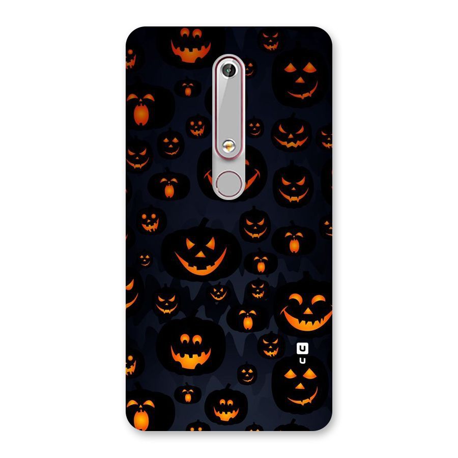 Pumpkin Smile Pattern Back Case for Nokia 6.1