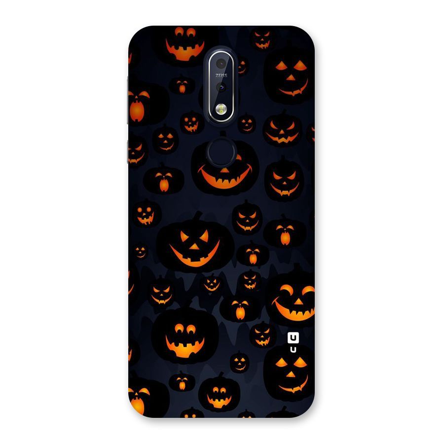 Pumpkin Smile Pattern Back Case for Nokia 7.1
