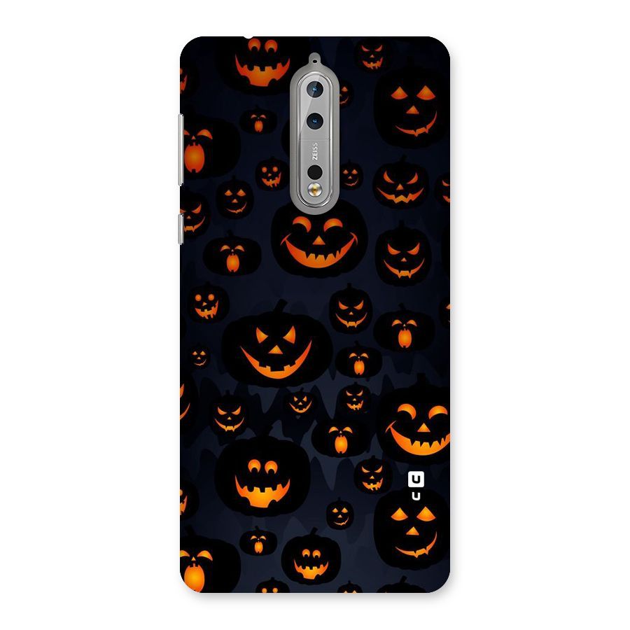 Pumpkin Smile Pattern Back Case for Nokia 8