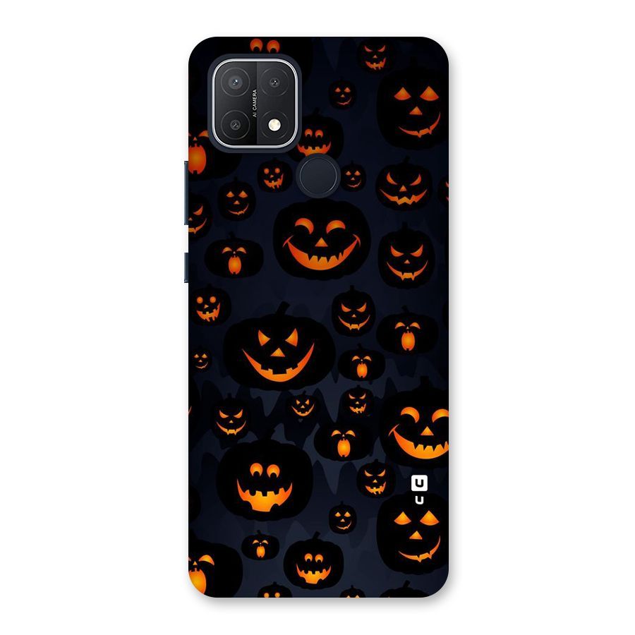 Pumpkin Smile Pattern Back Case for Oppo A15