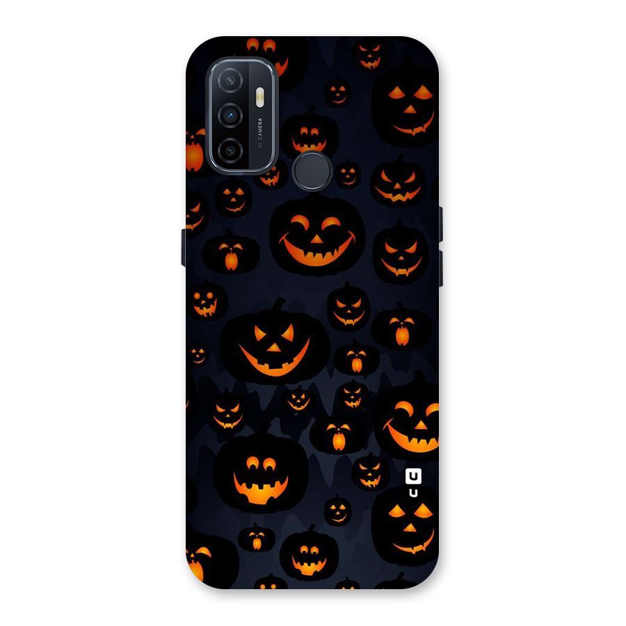 Pumpkin Smile Pattern Back Case for Oppo A32