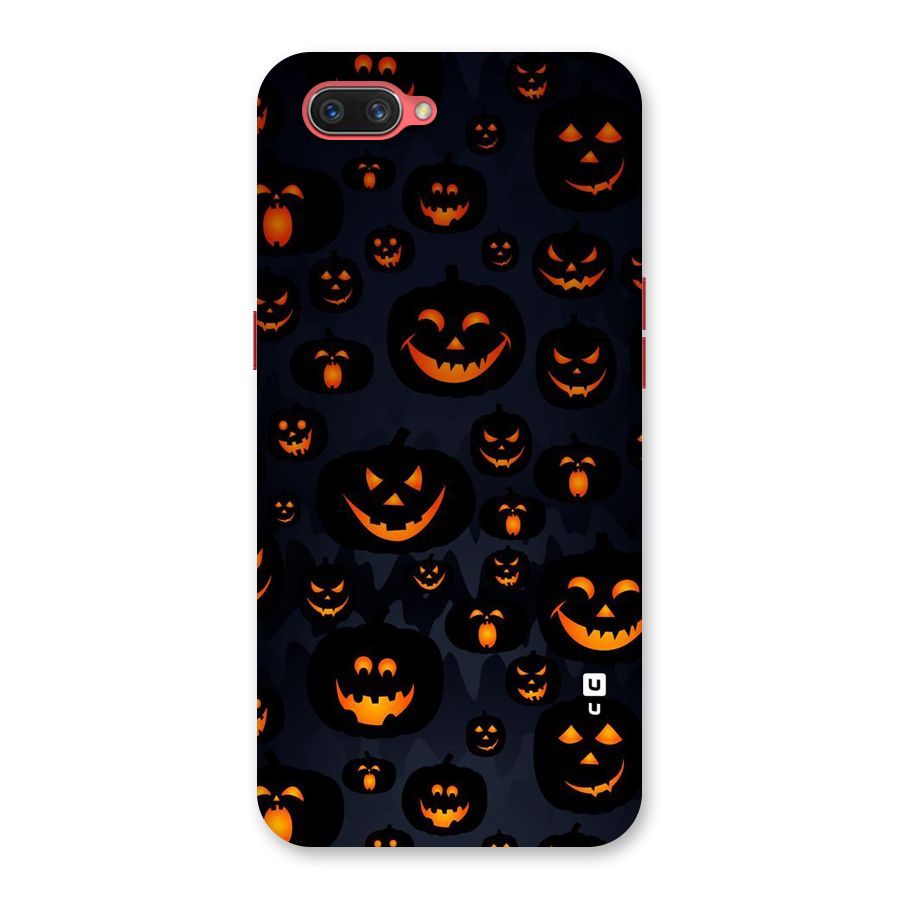 Pumpkin Smile Pattern Back Case for Oppo A3s