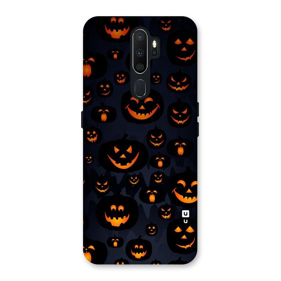 Pumpkin Smile Pattern Back Case for Oppo A5 (2020)