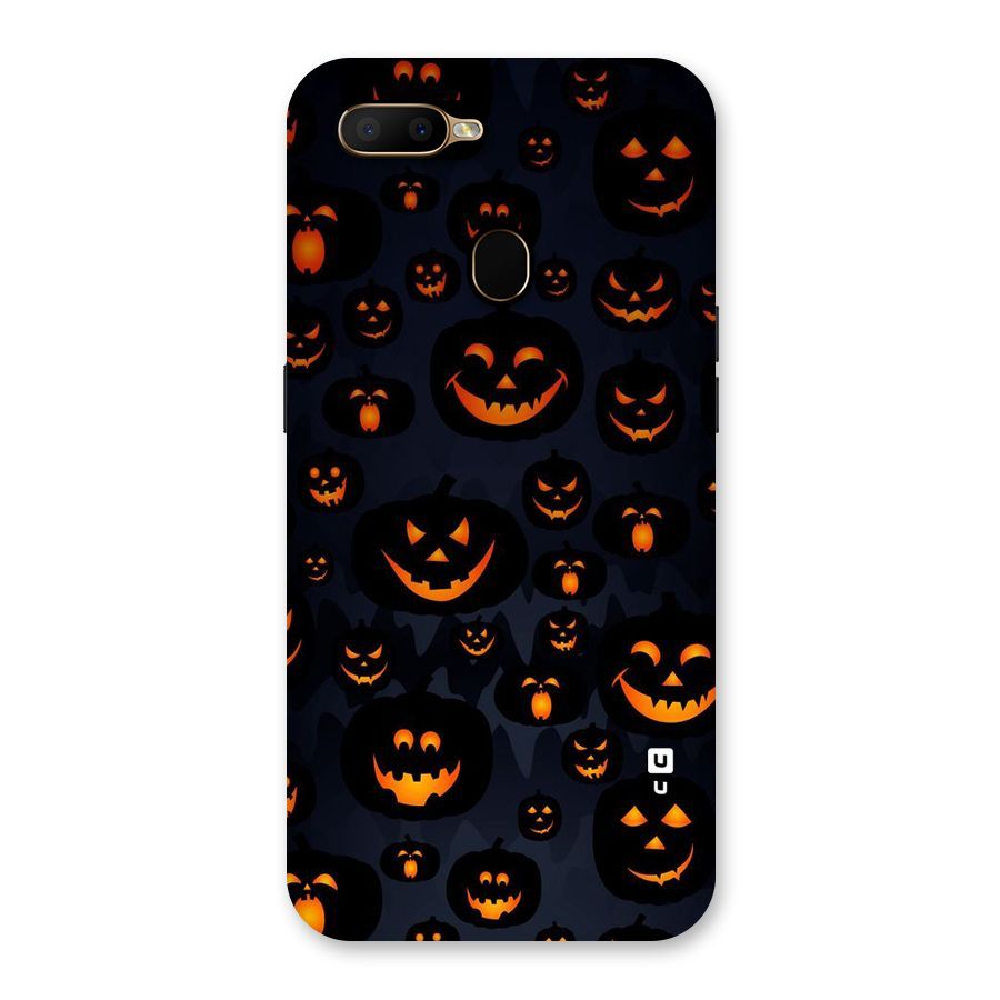 Pumpkin Smile Pattern Back Case for Oppo A5s