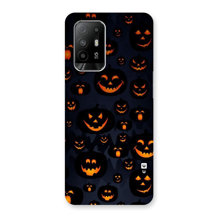 Pumpkin Smile Pattern Back Case for Oppo F19 Pro Plus 5G