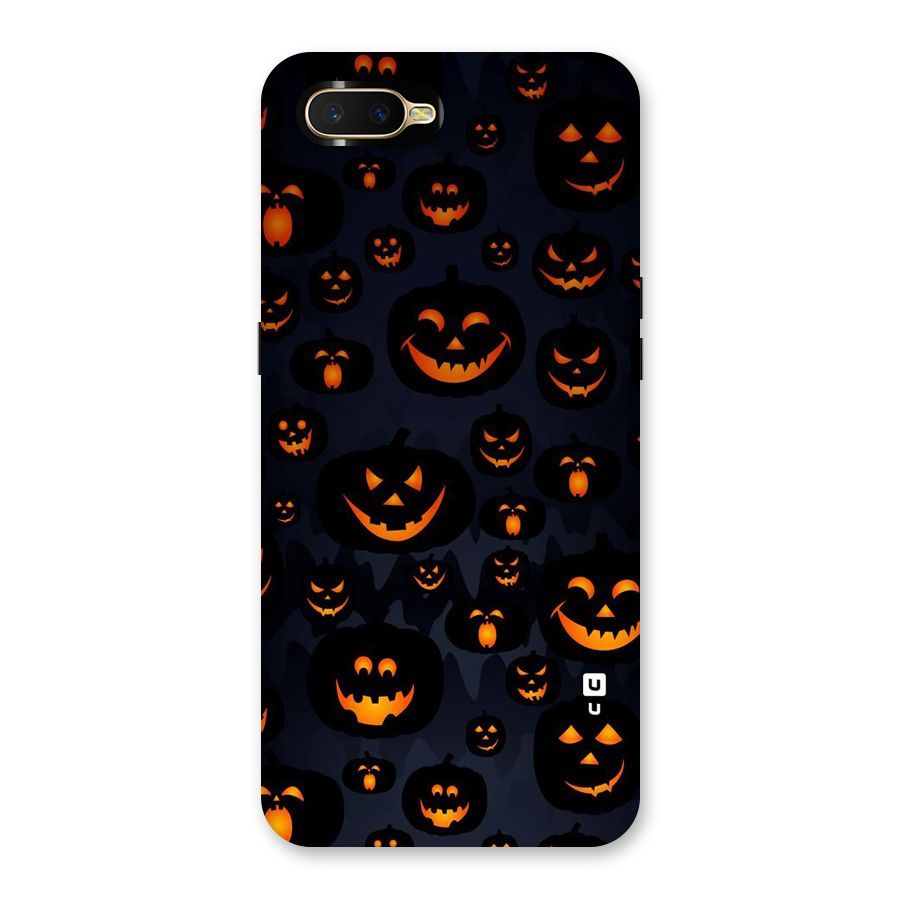 Pumpkin Smile Pattern Back Case for Oppo K1