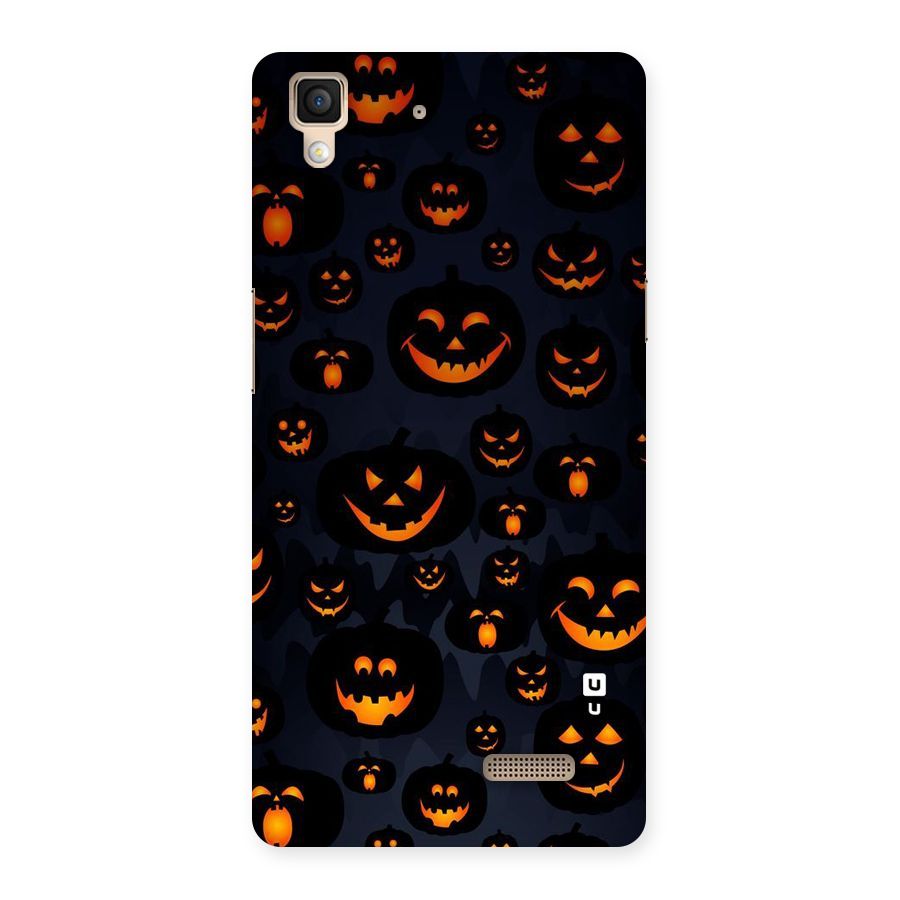 Pumpkin Smile Pattern Back Case for Oppo R7