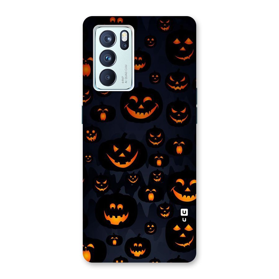 Pumpkin Smile Pattern Back Case for Oppo Reno6 Pro 5G