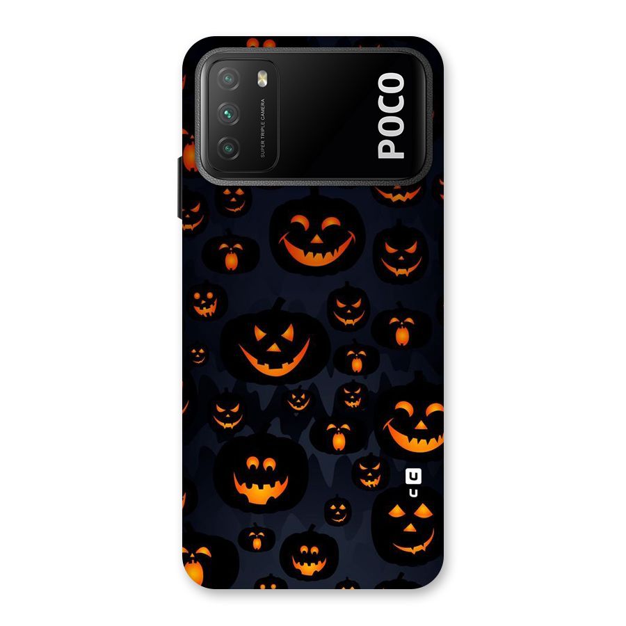 Pumpkin Smile Pattern Back Case for Poco M3