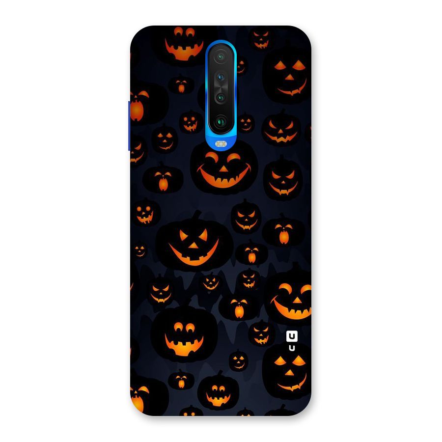 Pumpkin Smile Pattern Back Case for Poco X2