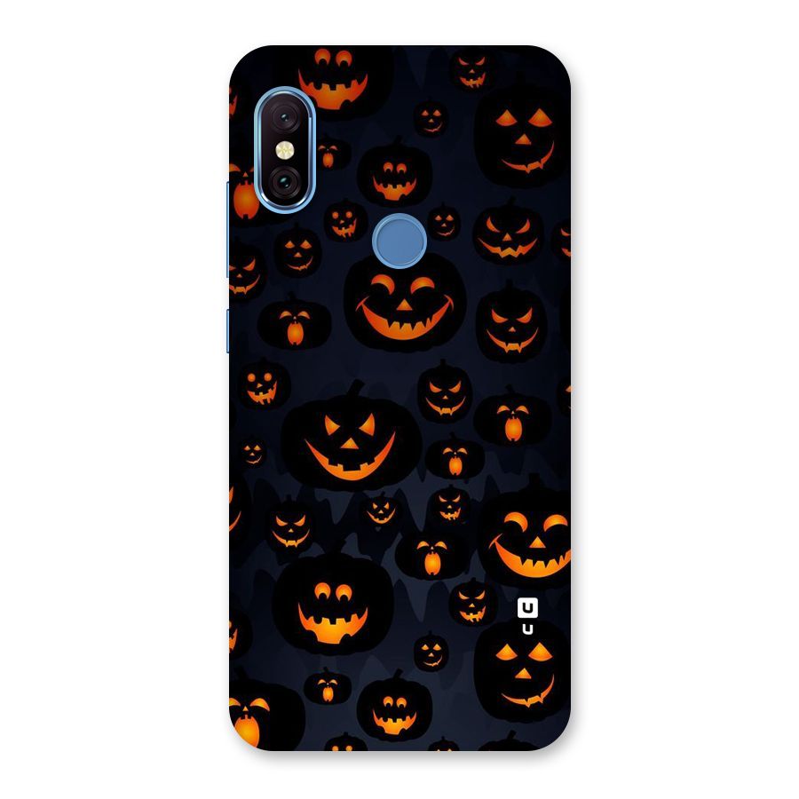 Pumpkin Smile Pattern Back Case for Redmi Note 6 Pro
