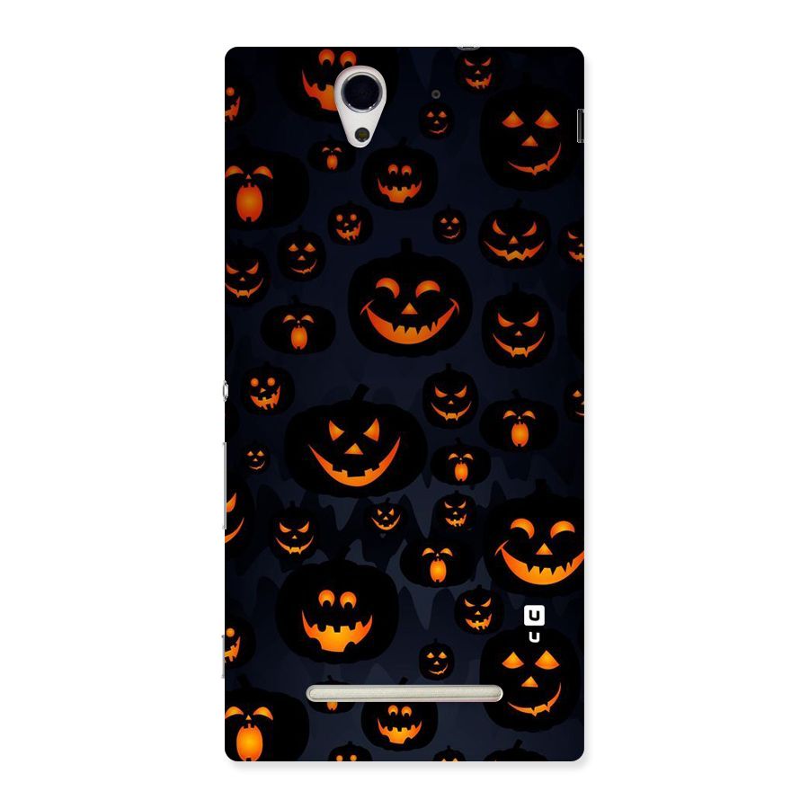 Pumpkin Smile Pattern Back Case for Sony Xperia C3