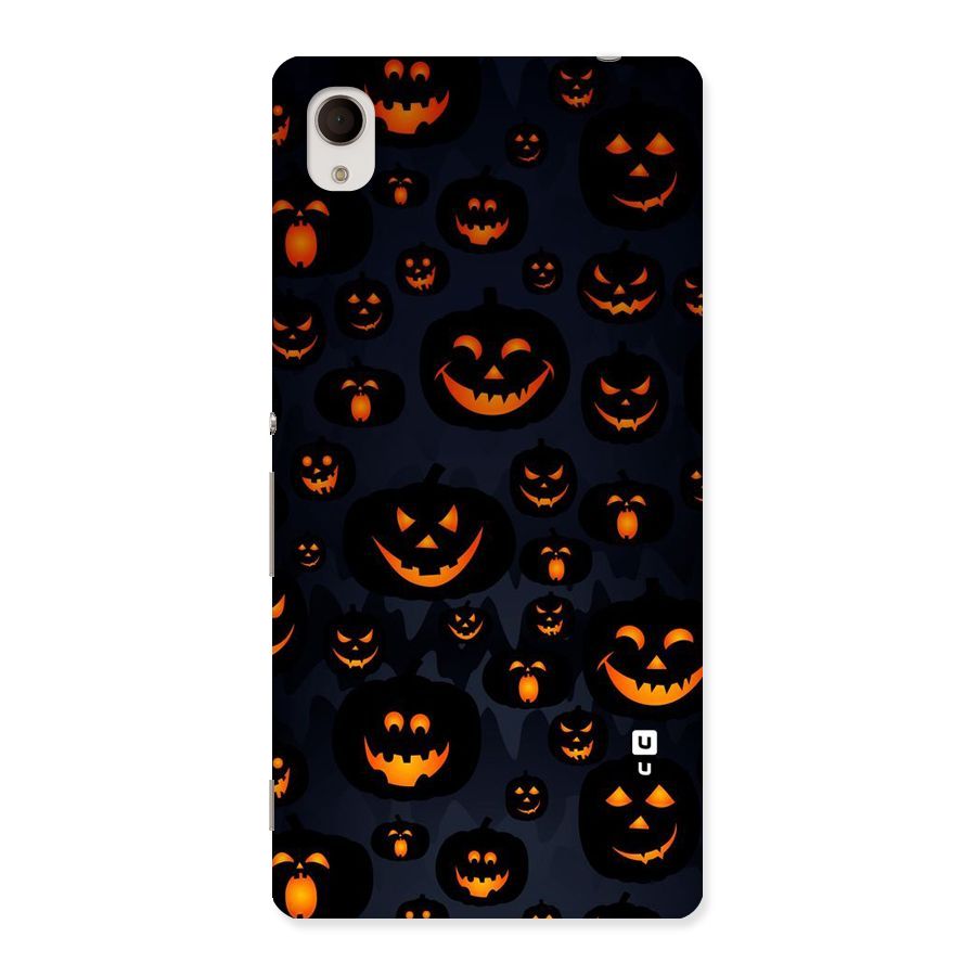 Pumpkin Smile Pattern Back Case for Sony Xperia M4