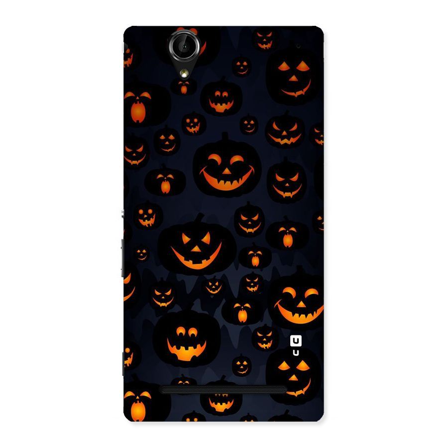 Pumpkin Smile Pattern Back Case for Sony Xperia T2