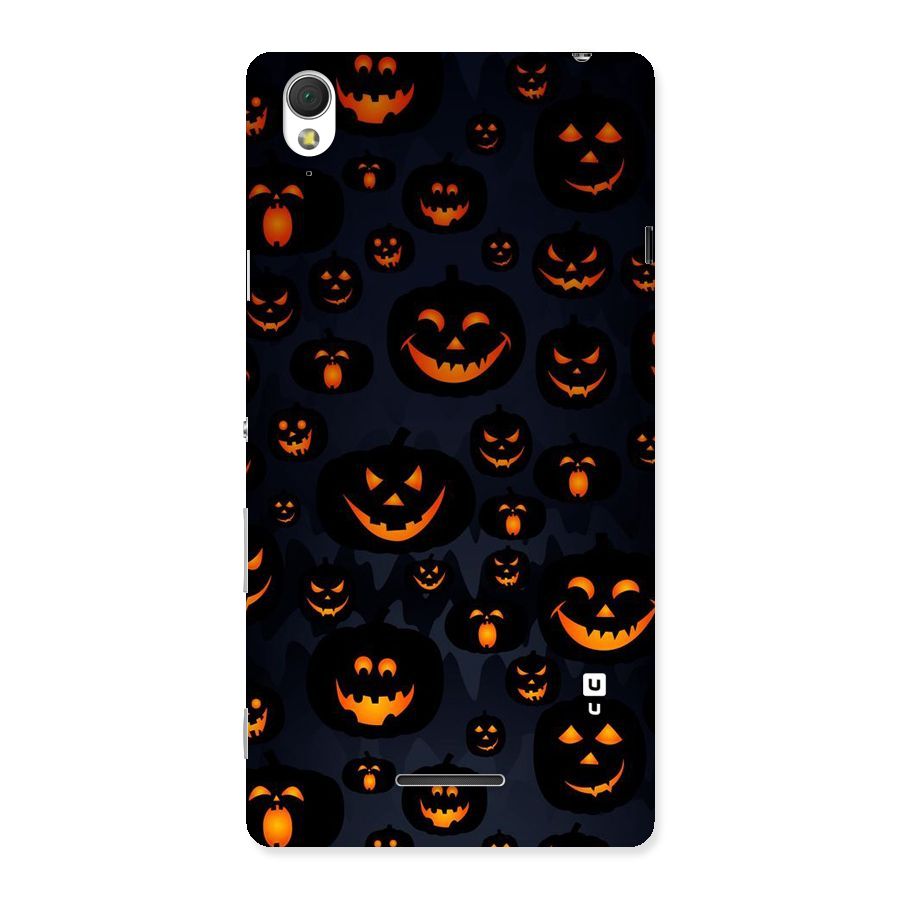 Pumpkin Smile Pattern Back Case for Sony Xperia T3