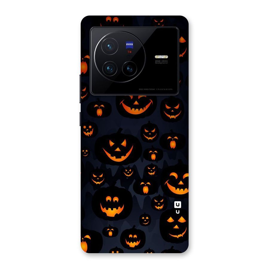 Pumpkin Smile Pattern Back Case for Vivo X80