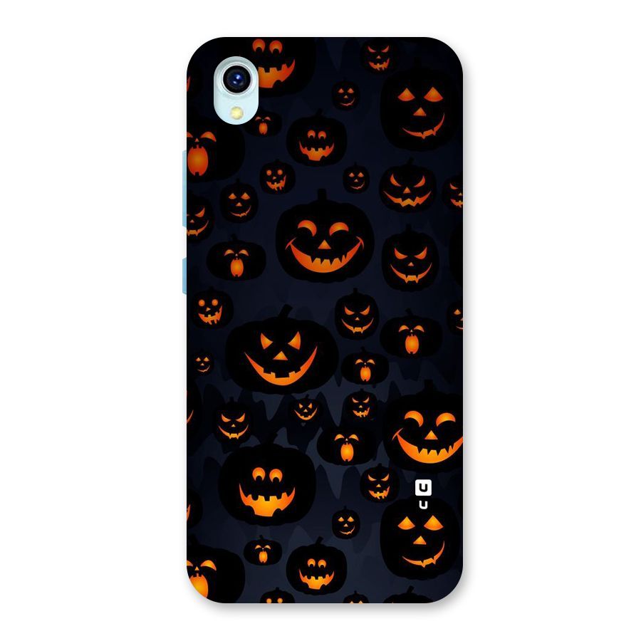Pumpkin Smile Pattern Back Case for Vivo Y1s