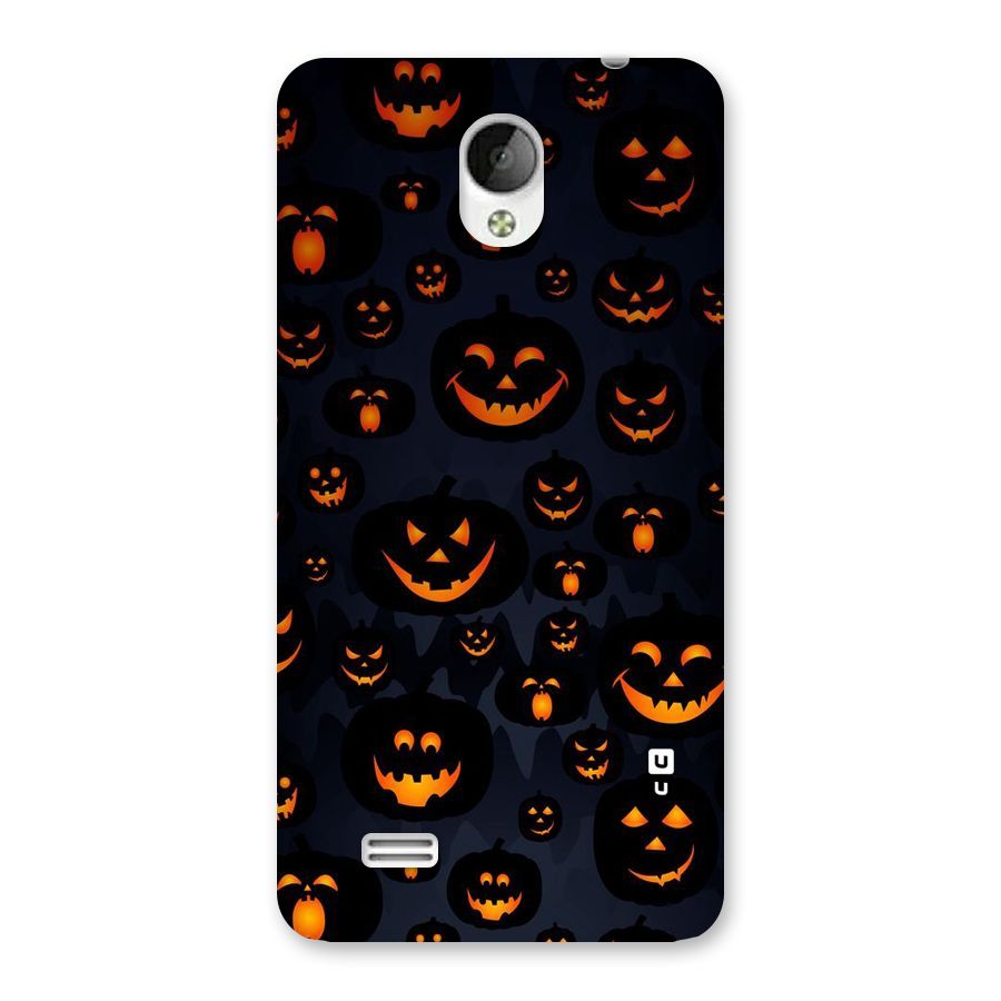 Pumpkin Smile Pattern Back Case for Vivo Y21