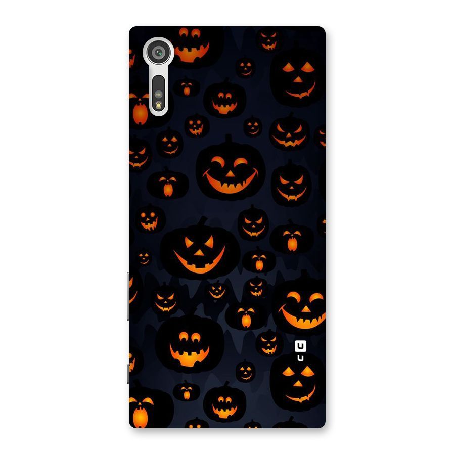 Pumpkin Smile Pattern Back Case for Xperia XZ
